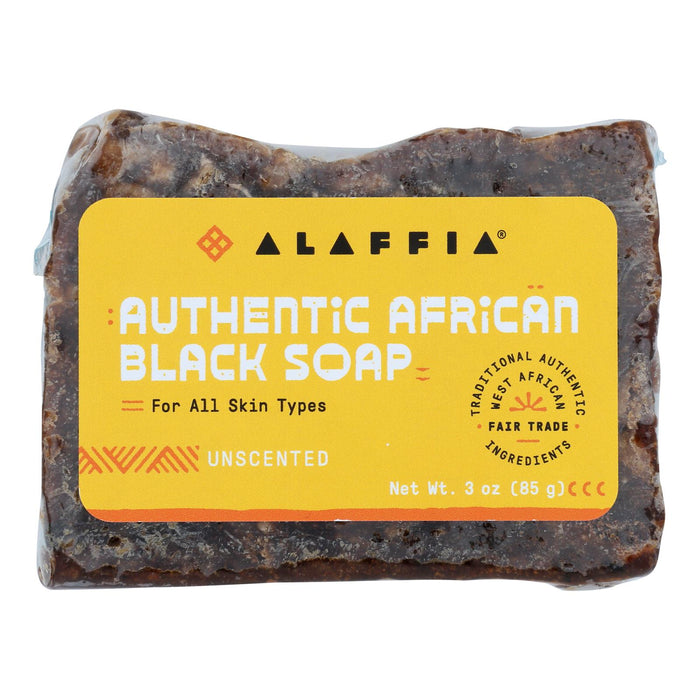 Authentic African Black Soap Bar - Unscented - 3 Oz.