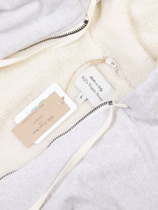 Zip Up Hoodie with Recycled Vegan Shearling Lining