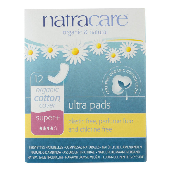 Natural Ultra Pads Super Plus W-organic Cotton Cover -  12 Pack