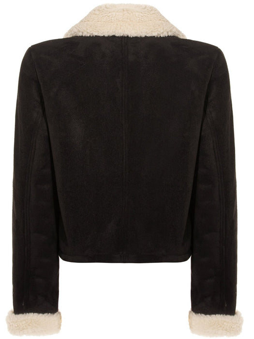 Vegan Women's Recycled Vegan Shearling Moto Jacket | Will's Vegan Store